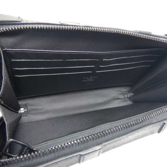 Louis Vuitton Soft Trunk Wallet Shoulder Bag Monogram Eclipse Black - Picture 7 of 8